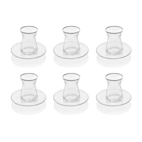 Personalized Glass Cup & Saucers