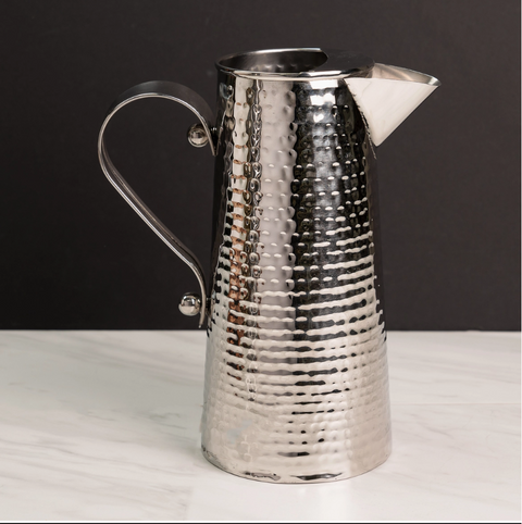 Silver Hammered Pitcher